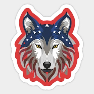 American wolf Sticker